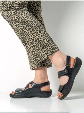 New! Wolky Liana Sandals in Black Patent | Size 40